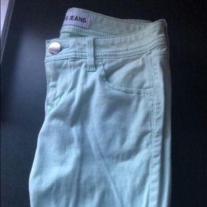 Mint Green Cropped Legging Pants